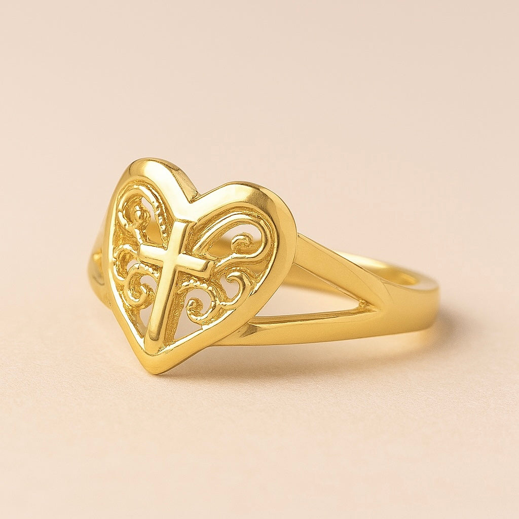 Faithful Heart Ring – 14K Gold