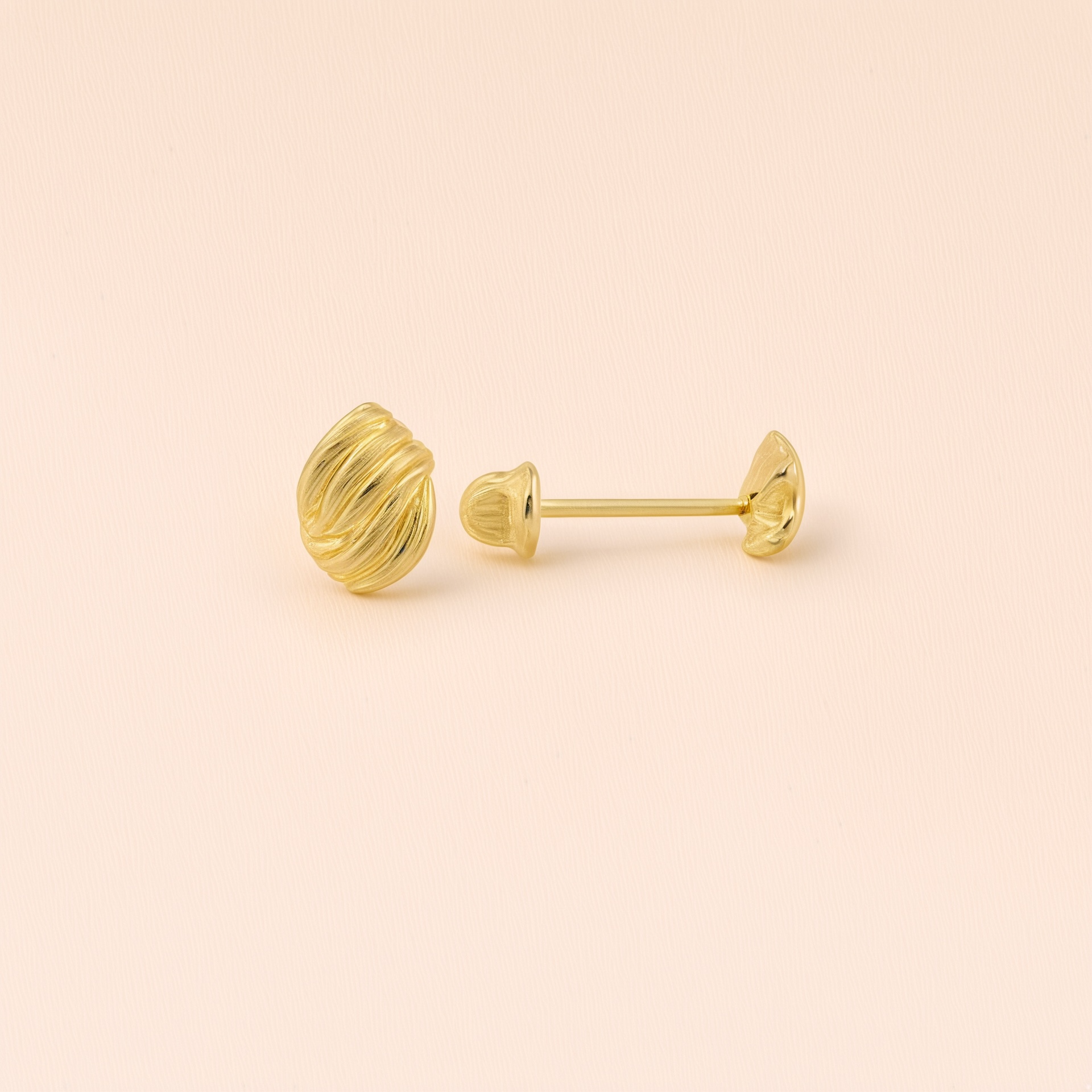 Twist Knot Stud Earrings - 14K gold