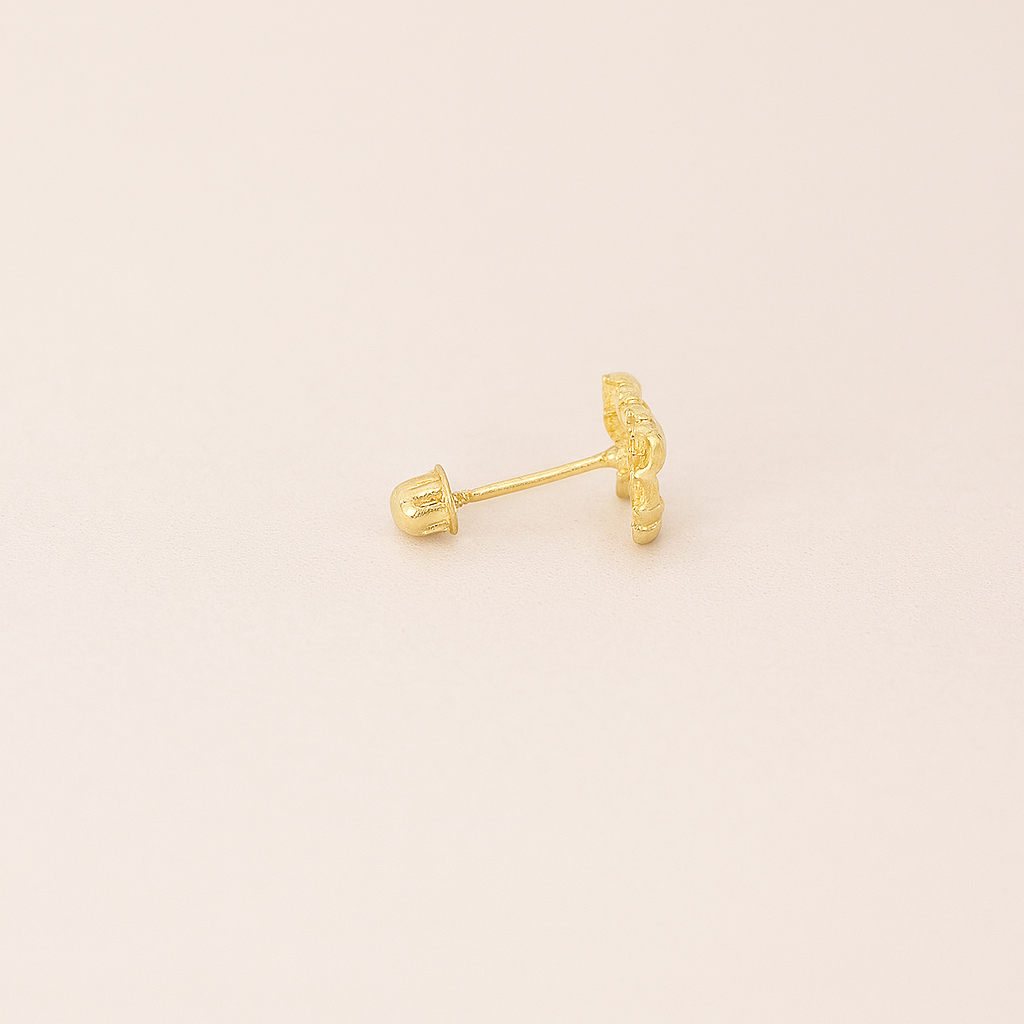 Textured Knot Stud Earrings - 14K gold
