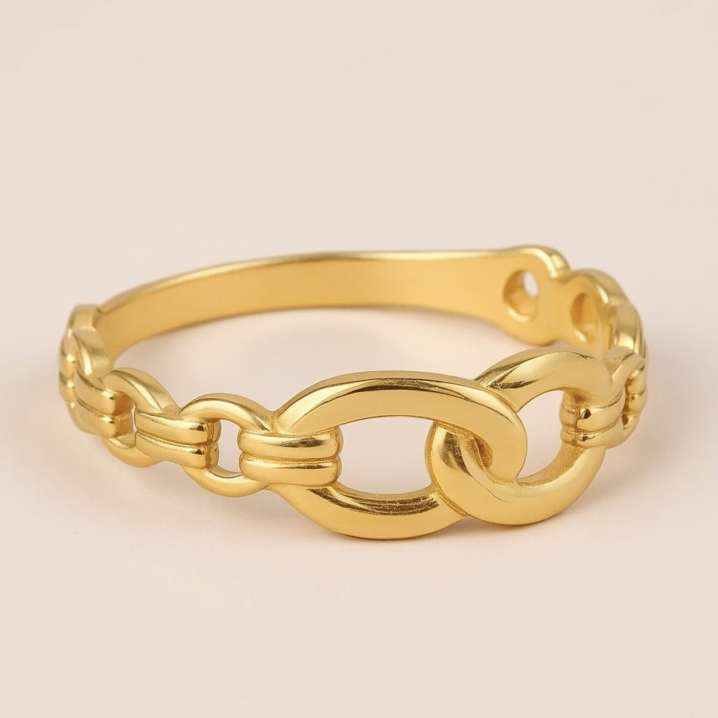 Bold Link Chain Ring – 14K Gold
